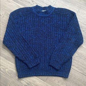 Nino Foriero | Vintage Blue and Black 100% Acrylic Knit Sweater